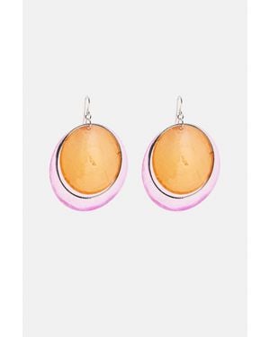 Pull&Bear Orecchini Doppi Effetto Madreperla - Arancione
