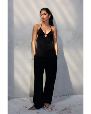 Pull&Bear Body Halter Arricciato - Blu