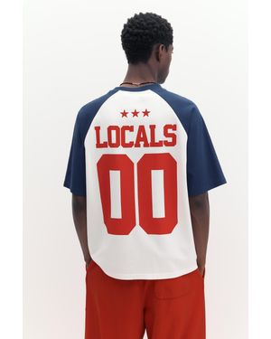 T-shirt Pull And Bear Rouge à Rayures Blanches écriture Love - Taille S - Coton - Occasion Excellent état
