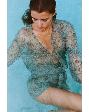 Pull&Bear Jumpsuit Met Print En Plooi - Groen