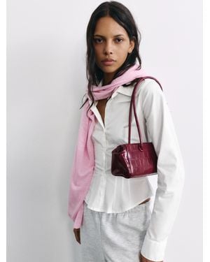 Pull&Bear Borsa A Spalla Con Texture - Viola