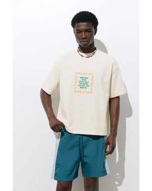 Pull&Bear T-Shirt Ricamo Stelle - Neutro