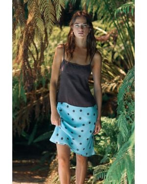 Pull&Bear Midi-Rok Met Stippen - Groen