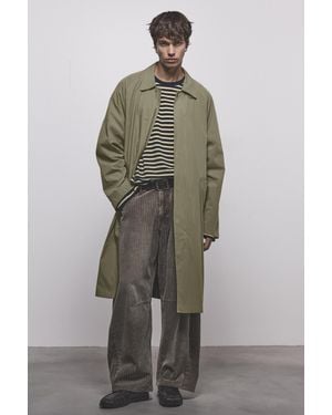 Pull&Bear Trench Lungo - Verde