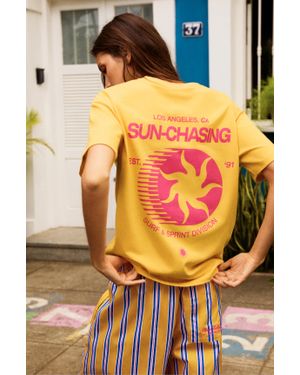 Pull&Bear T-Shirt Met Zonneprint - Oranje