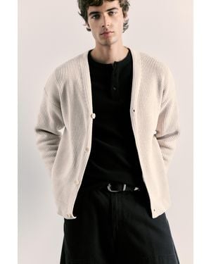 Pull&Bear Cardigan Con Bottoni - Nero
