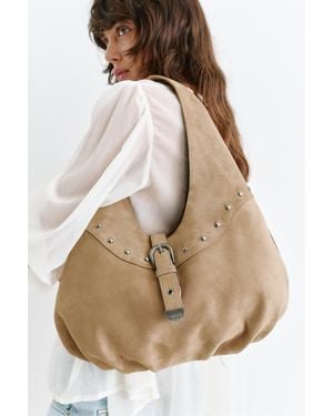 Pull&Bear Borsa Shopper Con Fibbia E Borchie - Neutro