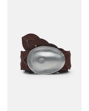 Pull&Bear Riem Met Onregelmatige Ovale Gesp - Grijs