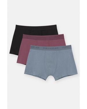 Pull&Bear Pacco 3 Boxer - Multicolore