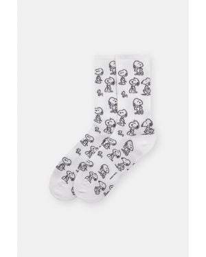 Pull&Bear Sportsokken Peanuts - Wit