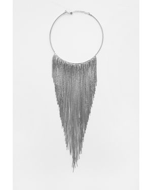 Pull&Bear Collana Rigida A Cascata - Grigio