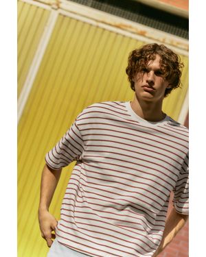 Pull&Bear T-Shirt Boxy A Righe - Giallo