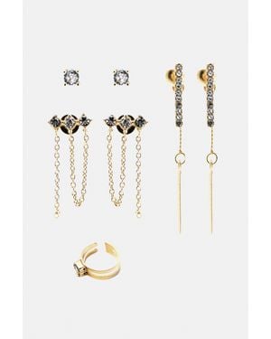 Pull&Bear Lot De Boucles D'Oreilles Ear Cuff - Blanc