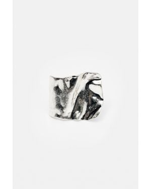Pull&Bear Vierkante Sculptuurring - Blauw