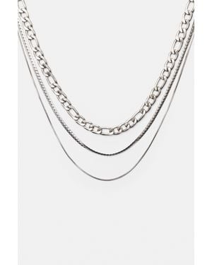 Pull&Bear Pacco 3 Collane A Catena - Metallizzato