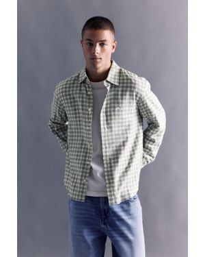 Pull&Bear Camicia A Quadri Ricamata - Blu