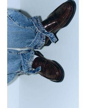 Pull&Bear Mocassins Met Textuur - Blauw