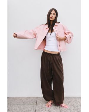 Pull&Bear Pantaloni Da Gaucho Con Elastico - Marrone