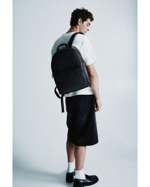 Pull&Bear Zaino Con Tasca E Texture - Blu