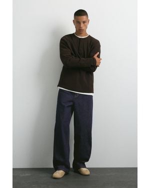 Pull&Bear Jean Baggy Relaxed Fit - Noir