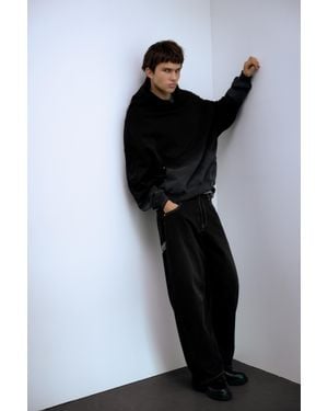 Pull&Bear Sweat Stwd À Capuche Dégradé - Noir