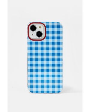 Pull&Bear Coque Iphone À Carreaux Vichy - Bleu
