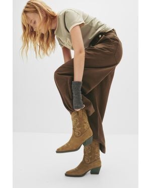 Pull&Bear Bottines À Talon Cowboy - Multicolore
