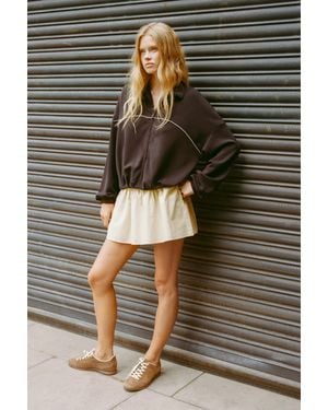 Pull&Bear Soepelvallend Jack Met Contrasterende Biesjes - Zwart