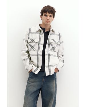 Pull&Bear Giacca Camicia A Maniche Lunghe A Quadri - Blu