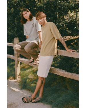 Pull&Bear Bermuda Jeans Baggy - Verde