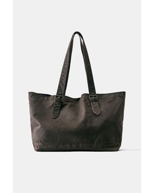Pull&Bear Borsone Shopper Incerato - Nero