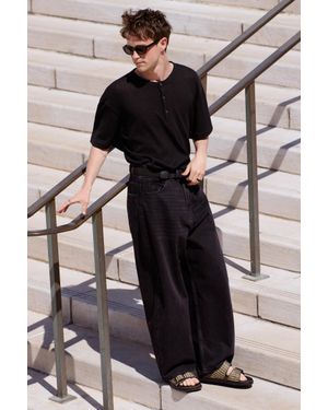 Pull&Bear Sandali Con Fibbia E Stampa - Nero