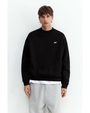 Pull&Bear Boxy Stwd-Sweater - Zwart