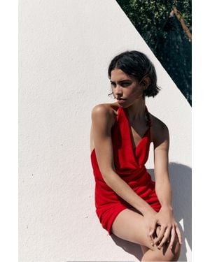 Pull&Bear Vestito Corto Rosso