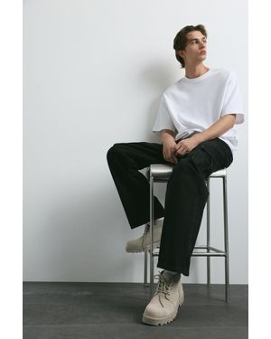 Pull&Bear Stivali Stringati - Grigio
