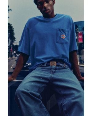 Pull&Bear Boxy Fit T-Shirt Dickies - Blauw