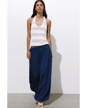 Pull&Bear Pantaloni Da Gaucho - Blu