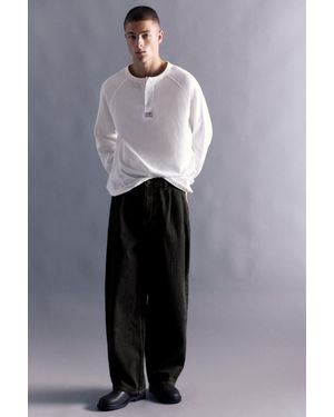Pull&Bear Jean Relaxed Fit À Pinces - Gris