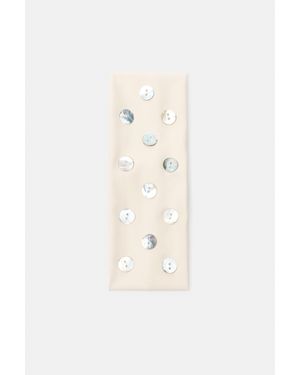 Pull&Bear Cerchietto Elastico Con Bottoni - Bianco