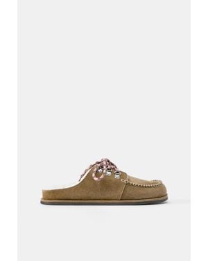 Pull&Bear Sabots Trekking Cuir - Multicolore