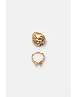 Pull&Bear Pack 2 Ongelijke Ringen - Wit
