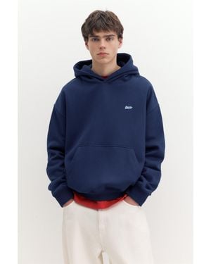 Pull&Bear Felpa Boxy Con Cappuccio Stwd - Blu
