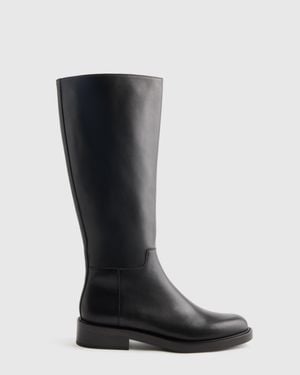 Quince Italian Leather Riding Boots - Black