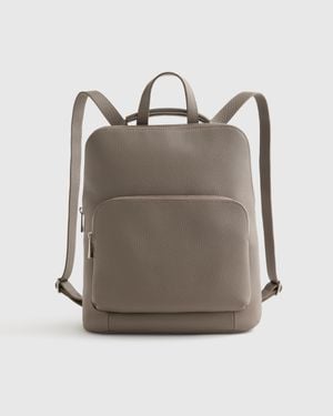 Quince Italian Leather Convertible Backpack - Gray
