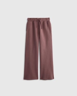Quince Girls Everyday Fleece Wide Leg Pant, Organic Cotton - Purple