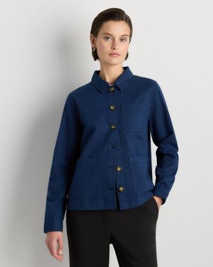 Quince Organic Comfort Stretch Chore Jacket, Organic Cotton - Blue
