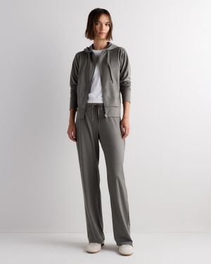 Quince Flowknit Full-Zip Hoodie, Recycled Polyester - Gray