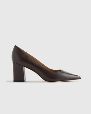 Quince Italian Leather 65Mm Block Heel Pump - Multicolor