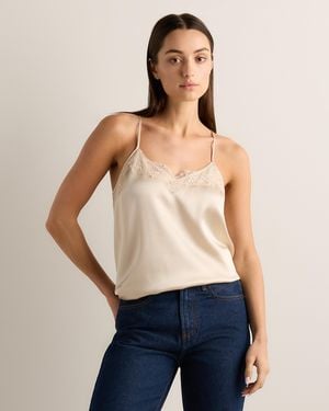 Quince Lace Cami, Silk - Blue