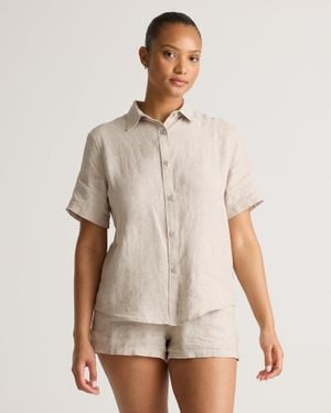 Quince 100% European Linen Shorts Pajama Set - Natural